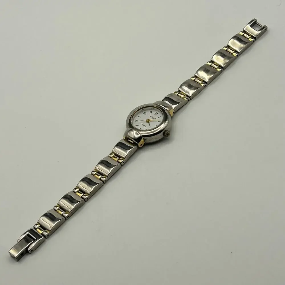 Carriage Silver Gold Stainless Steel Women’s Watch Working New Battery